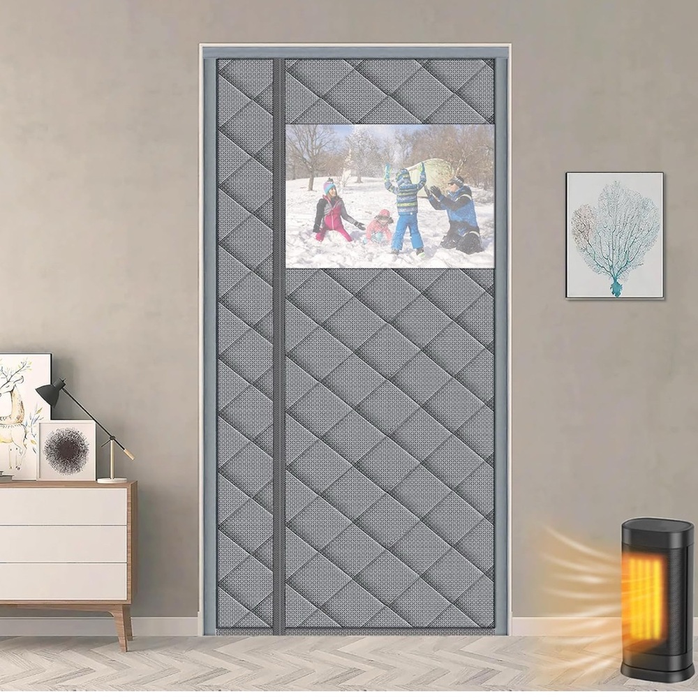 NEW Magnetic Thermal Insulated Curtain Fits Door Size 40" x 80" Waterproof